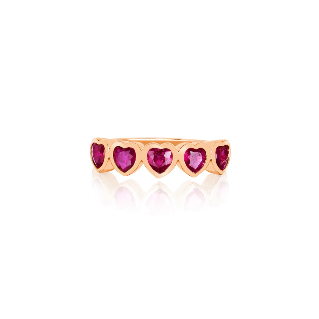 Ruby Multi Heart Ring From Ef Collection